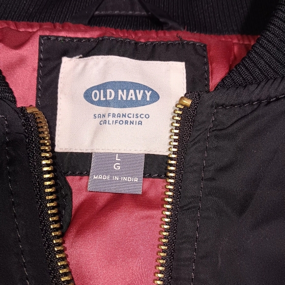 Womens oldnavy Bomber jacket size large in great condition black - Picture 2 of 8
